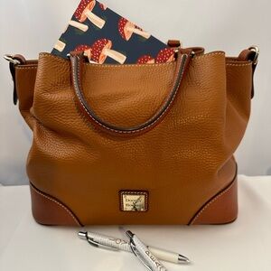 Dooney and Bourke Pebble Grain Leather             “Brenna” Satchel Shoulder Bag